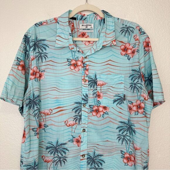 Billabong Men’s Sundays X Floral Short Sleeves Button Down Shirt, Size XL - Picture 4 of 11